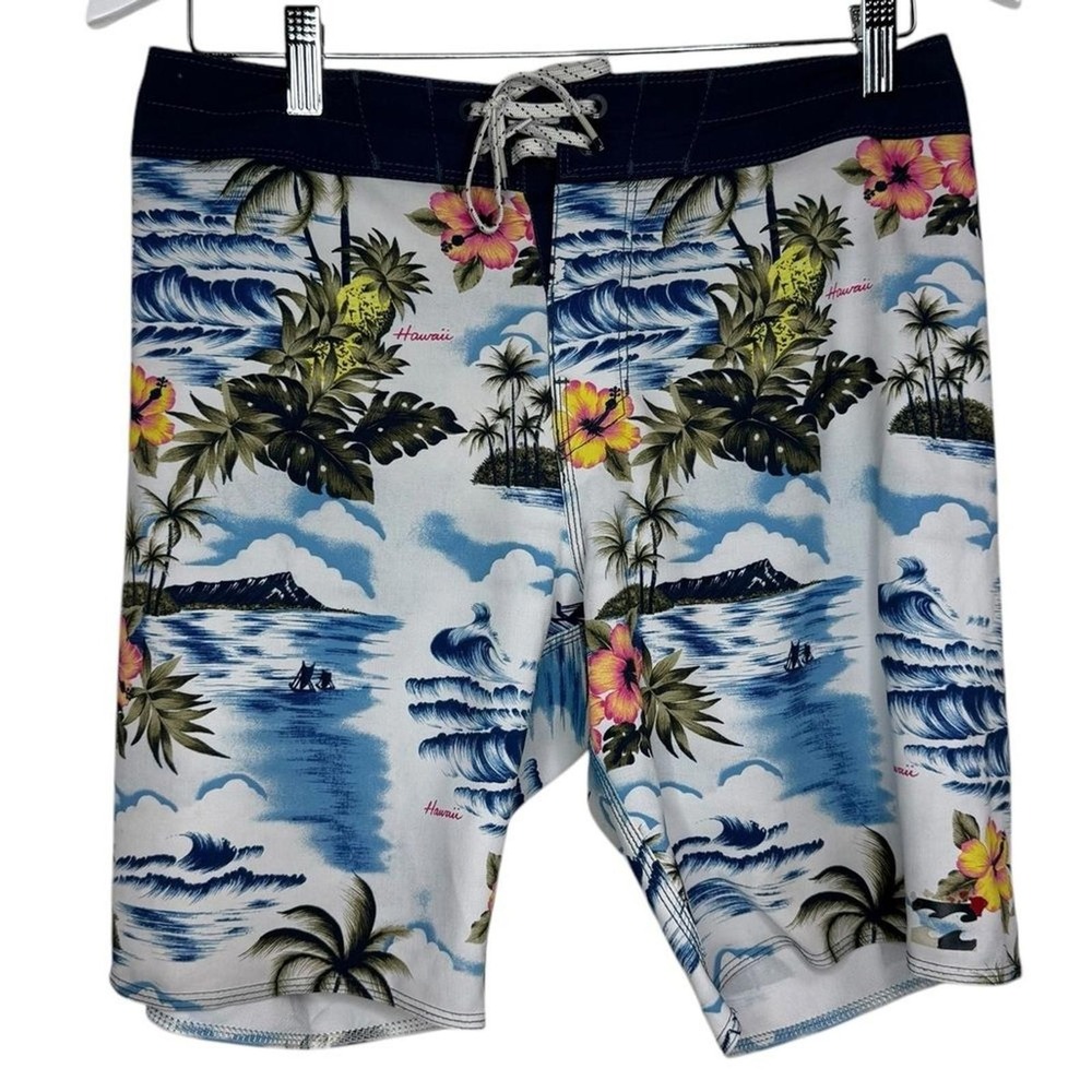 Billabong Hawaiian Recycler Sundays airlite‎ swim trunks unlined sz 28